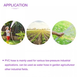sourcing map 8mm ID 12mm OD Clear PVC Tube, Braided Hose for Water Tubing Agricultural Irrigation,10ft Length