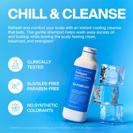 DR.FORHAIR Folligen Deep Clean Cooling Shampoo 500 ml/16.91 fl. oz. | Cooling & Refreshing | Deep Cleanses, Eliminates Excess Oil and Calms | Hair Strengthening