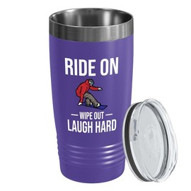 Snowboarding Purple Edition Viking Tumbler 20oz - Ride on - Ski Snowboard Goggles Snowboarder Skiing Snowboarding Gift Skiers Hiking Mountain