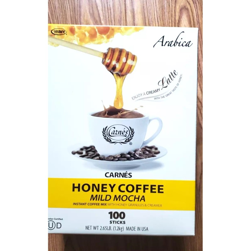 CARNES PREMIUM INSTANT COFFEE MIX WITH HONEY POWDER /MILD MOCHA,100