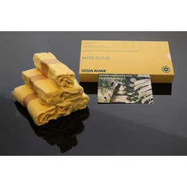 Bamboo All-Purpose Cloths 100% Bamboo Set of 6 Sustainable Cleaning Cloths Bamboo Cleaning Cloths Bamboo Cleaning Cloths 25 x 25 cm Yellow