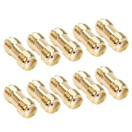 TengKo SMA Buchse auf SMA Buchse Stecker RF Koaxial Adapter Vergoldung Adapter für Wi-Fi Antenne Repeater Funk Signal Verlängerungskabel (10 Pack)