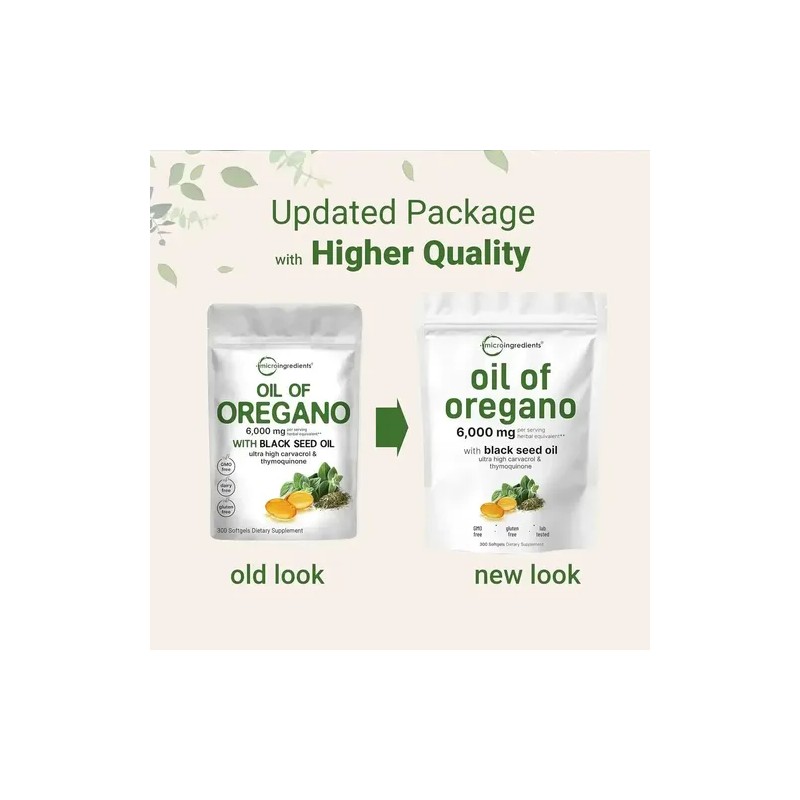 Aceite Oregano 6000 Mg 300 Softgels Hecho En Usa