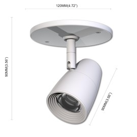 VEOLUX LED Modern Spotlight, Indoor Accent monopoint Lighting Fixture, 10W 3000K for Bookshelf, Art Gallery, Bedroom, Showroom, Kitchen, CRI 90, 35° Angle, ETL Listed,3 Years Warranty, White