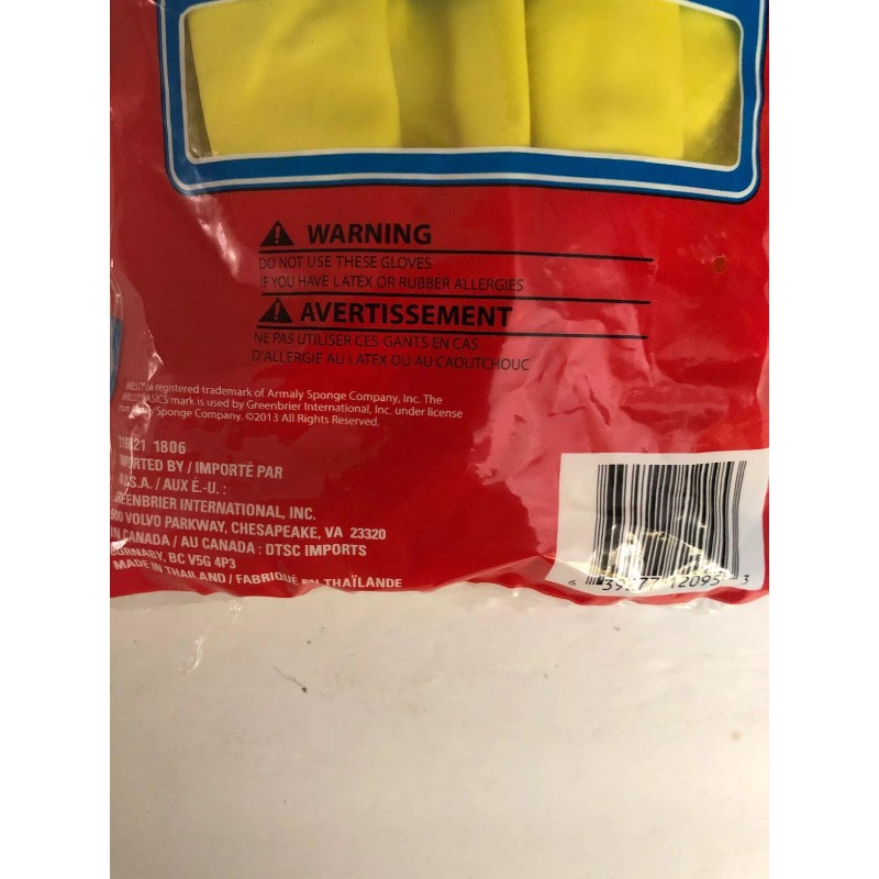 Brillo Basics Reusable Latex Gloves For Cleaning Dishwashing Medium SHIPS