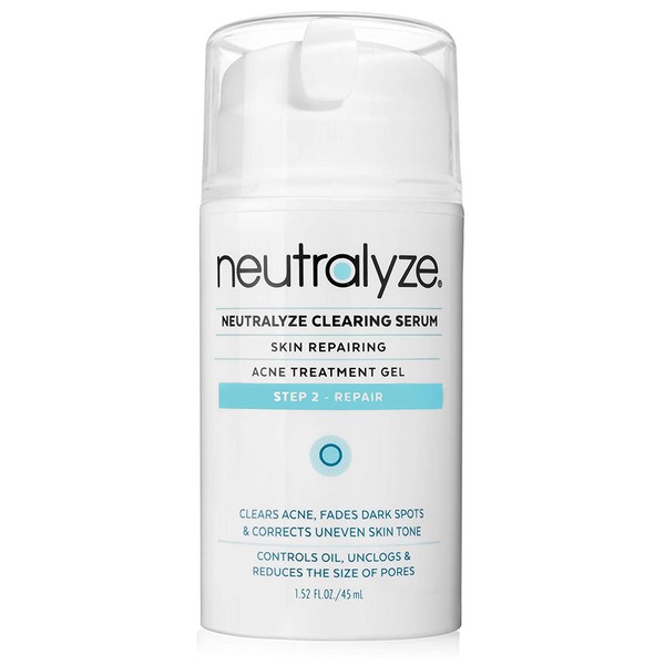 Neutralyze Clearing Serum - Maximum Strength Acne Serum and Acne Spot Treatment with 2% Salicylic Acid + 1% Mandelic Acid + Nitrogen Boost Skincare Technology (1.5 oz)