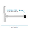 Bächlein Universal Rubber Sleeve Siphon for Drain Pipe Diameter 40