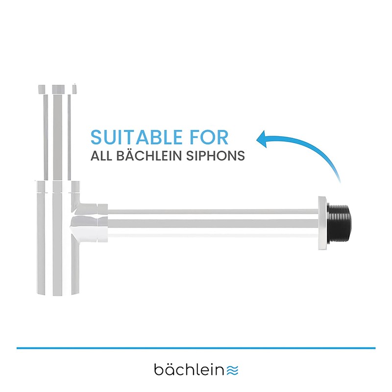 Bächlein Universal Rubber Sleeve Siphon for Drain Pipe Diameter 40