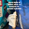 Vapur Collapsible Water Bottle With Carabiner, Compact Bottle Folds Flat