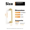 JIASENBAO 5 Pack Gold Cabinet Pulls 3.75" Hole Center Brushed