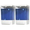 Wall Mount Soap Dispenser for Bathroom (2-Pack White), Commercial Hand