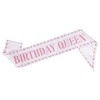 Party to Be Birthday Queen Sash White Embroidered Sash for