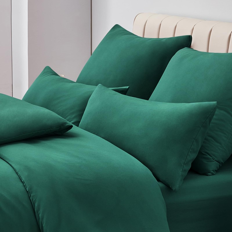 Aisbo Pillowcase, 40 x 80 cm, Set of 2, Green,
