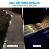 VOLISUN Solar Deck Lights Driveway Dock Lights, 8-Pack Led IP68