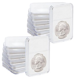 MUXHEL 30-Pack 38mm Coin Slab Display Holder, Morgan Silver Dollar Coin Holders, Silver Dollar Storage Case for Morgan, Peace, IKE 38mm Coin