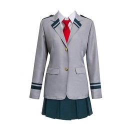 PartyEver My Hero Academia Boku no Hero Cosplay Costume Women's High School Uniform Suit(Medium)