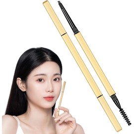 Lapiz de Cejas, Delineador de Cejas Cosmético, Lápiz para Cejas de Maquillaje de Doble Cabeza Duradero sin Manchas para Cejas Definidas con Precisión (Gris)