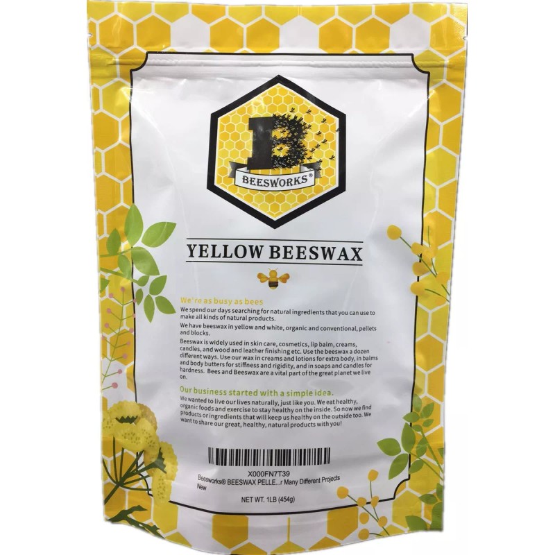 Beesworks Gránulos Cera De Abejas Amarillo 454g Grado Cosmético Ce