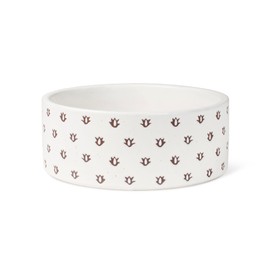 Fringe Studio "Speckled Block Bone Medium Wax Resist Ceramic Pet Bowl (6.5" Diameter x 2.5" H, 26 fl.oz.), PetShop Collection (474506)