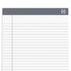TRU RED Notepads, 8.5-inch x 11.75-inch, Wide Ruled, White, 50