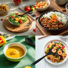 2 Pcs Small Silicone Spoons Mixing Spoons for cooking,Heat Resistant for Kitchen Cooking Baking Stirring Mixing Tools (Black A)