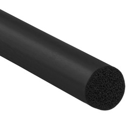 PATIKIL 15/32 Zoll x 16,4 Fuß Backer Rod, Schaumstoff-Seil Dichtungsmasse Riss Fugenfüller Rolle Dichtungsstreifen für Hausbau, Schwarz