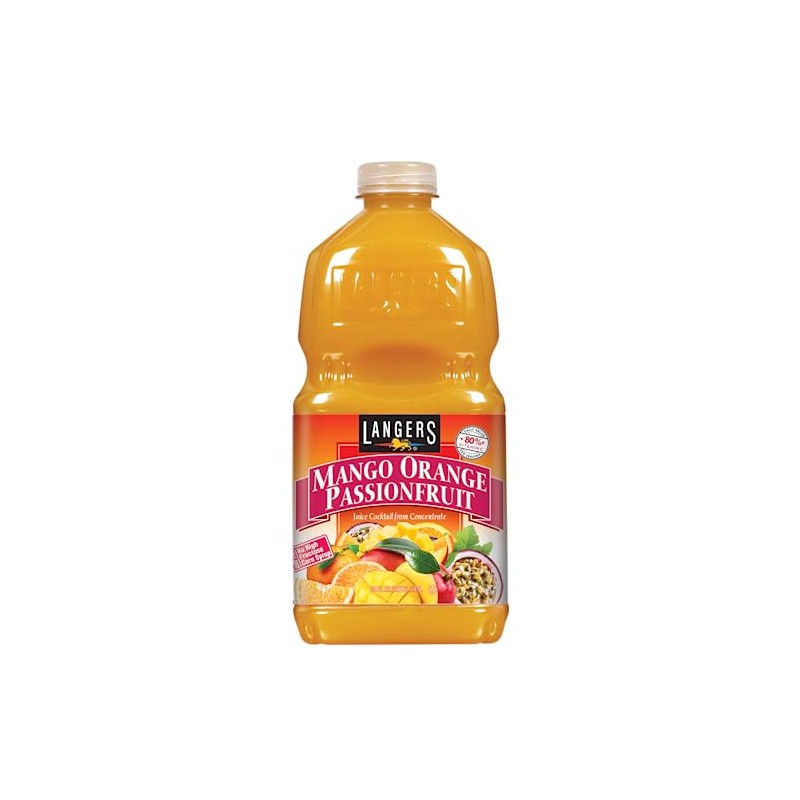 Langers Mango Orange Passionfruit Juice Cocktail, 64 Fl Oz (Pack
