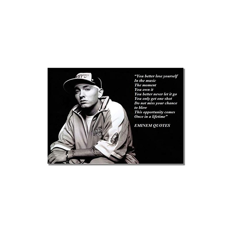 Eminem A3 Unframed American Rapper Music Star Poster Inspirational Quote