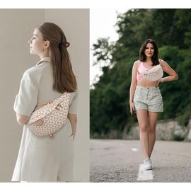 Designer Fanny Pack and Sling Bag for Women - Versatile Crossbody,Chest Bum Bag - Perfect for On-the-Go Style & Travel (Beige)