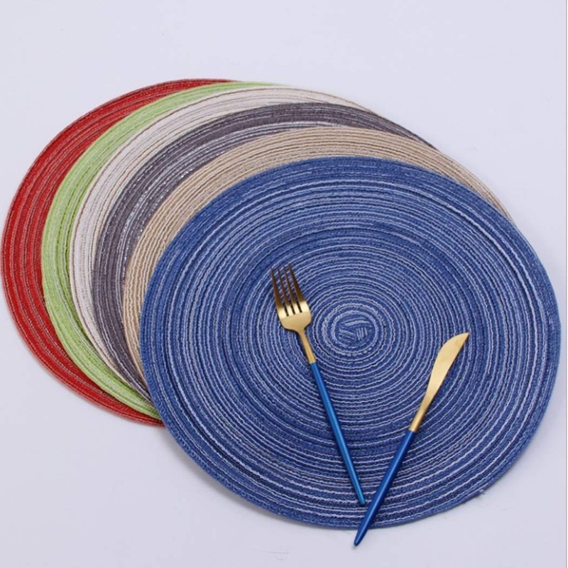 Hoshen Round Cotton Yarn Placemats, Soup Plates, Coasters, Heat Insulation