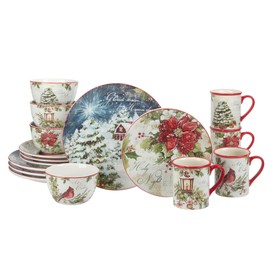 Certified International Silent Night 16 pc Dinnerware Set, Service for 4, Multicolor