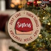 365RUSTIC Family Christmas Ornaments, Sisters Ornament 2024, Funny Ornaments for