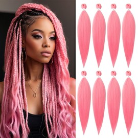 Beyond Beauty Braiding Hair pre stretched, Braids Synthetic Fiber Ombre Yaki Texture, Natural Easy Twist Braids Crochet Hair Hot Water Setting hair extensions