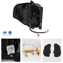 AKKON - Fits 2010-2022 Toyota 4Runner LED Tube DRL Brake Sequential Turn Signal Black Tail Lights Pair Driver+Passenger