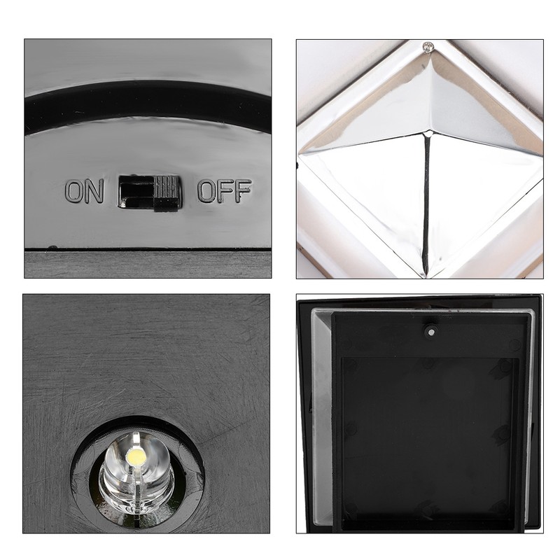 Solar Powered Garden Security Lamp Outdoor Waterproof Home Garden Post