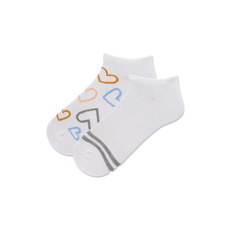 HOTSOX Women's Heart Low Cut Sock 2 pair per pack,