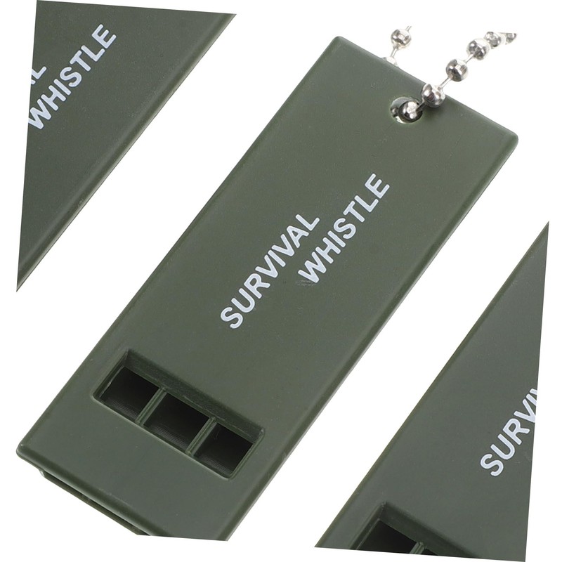 Sosoport 3pcs Black Whistle Emergency Survival Whistle Beaded Chain for