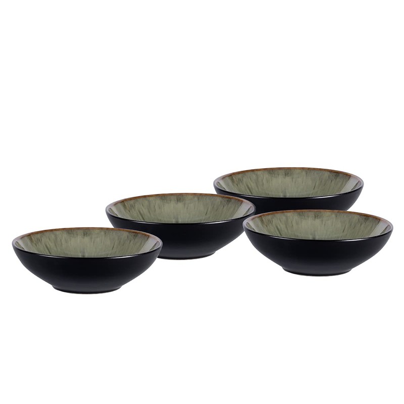 Home VSS, Stoneware Dinner Set Reactive Glaze (16pc Set, Java