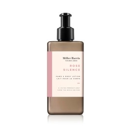 Miller Harris Rose Silence Hand and Body Lotion 300ml – Shea Butter, Argan Oil, Glycerin, Aloe Vera & Vitamin B5 | Soft & Delicate Rose Scent for Gentle Cleansing