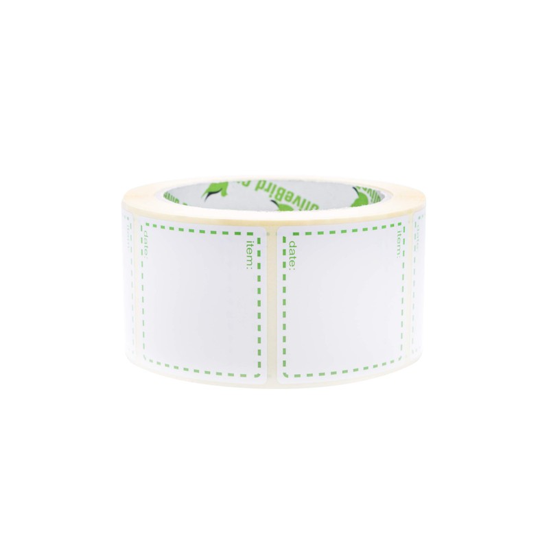 OliveBird 500 x Removable Labels On Roll, Size 50x50mm Square,