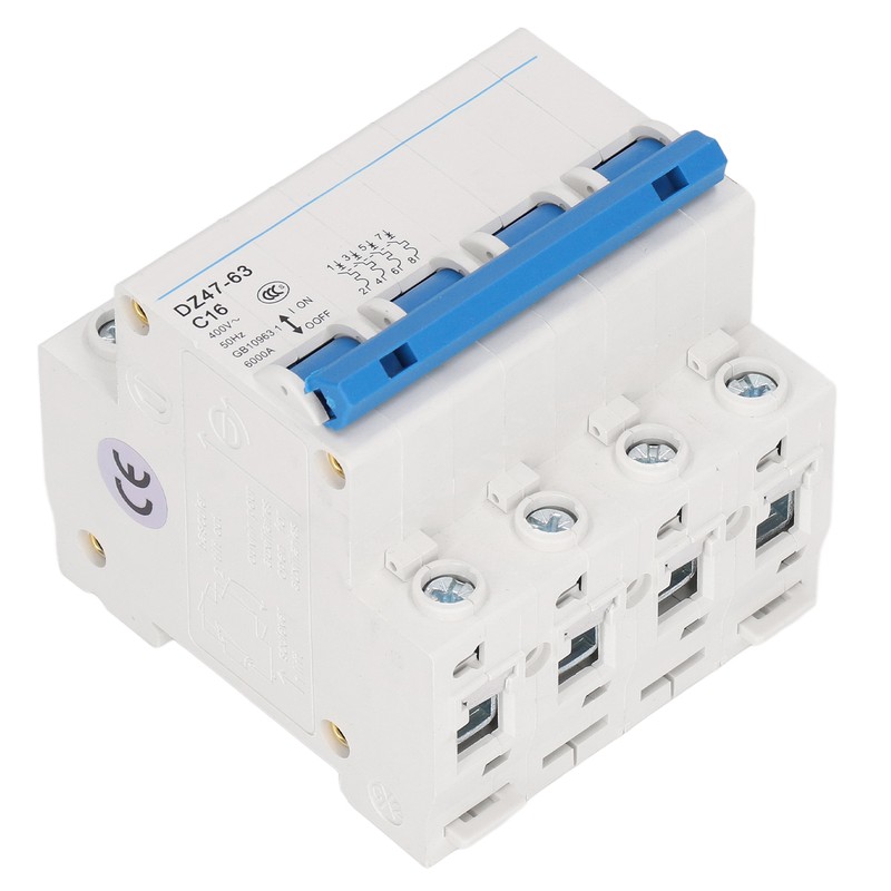 4P Miniature Circuit Breaker DIN Rail Mount Low Voltage Air