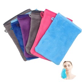 gvivej Waschhandschuh, 6 Stück 15 x 20cm Waschhandschuhe Frottee, Waschlappen Microfaser, Waschhandschuh Körper, Weich Gesichtshandschuh, Wiederverwendbare Frottier (5 Farben)