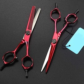 Texturizing Scissors Hair Scissor Professional Barber Hairdressing Scissors Kits Stainless Steel Hair Cutting Shears Set,Thinning Salon Home Shear Kit for Men Women Pet(6inchset)