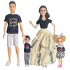 Chioldilly Interactive Family Toy Fun Action Figures Set, Imaginative Educational