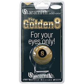 Aramith Professional Billiards Fun Training Ball Collection With Instruction Booklet Endorsed by World's Famous Coach and Instructor PRO CUP TV Training Cue Balls (Golden " 8 " - 57mm)