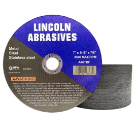 Lincoln Abrasives 50-Pack 7" x 1/16" x 7/8" Cut-Off Wheels Metal & Stainless Steel