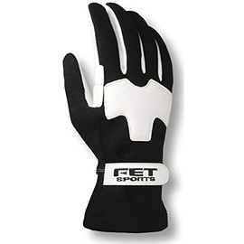 FET Sports 71172508FT3DLW08 3D Lightweight Gloves Racing Gloves Black x White XL Size