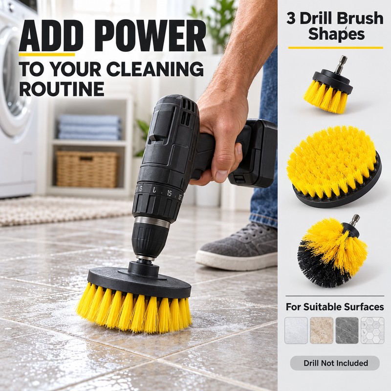 Car Detailing Kit, 17-Piece Car Cleaning Set with Drill Brush