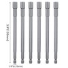 Evponk 6Pcs Magnetic Impact Nut Driver Set, 150mm Long 1/4"