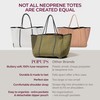 POPUPS Neoprene Large Tote Bags, Taupe - Lightweight and Water-Resistant